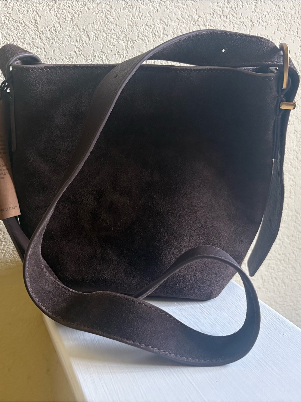 Margot New York Kaye Mini Bucket Crossbody Bag - Brown